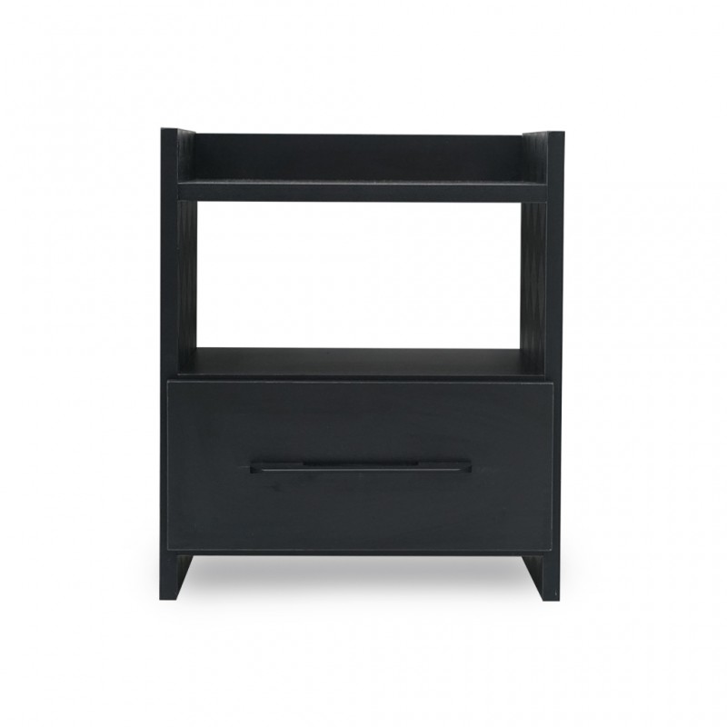 Travis Night Table MDF Black Matt Travis Night Table MDF Black Matt