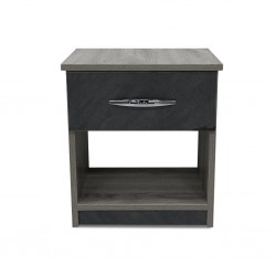 Kinzey Night Table Grey Mistral & Stone