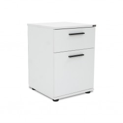 White Nightstand with 1 Drawer