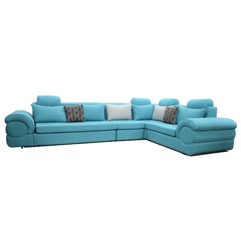 Camellia Sofa Corner Fabric Turquoise