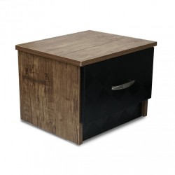 Vecelo Night Table Opera Walnut & Black