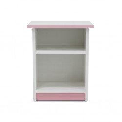 Alpha Night Table MDF White & Pink