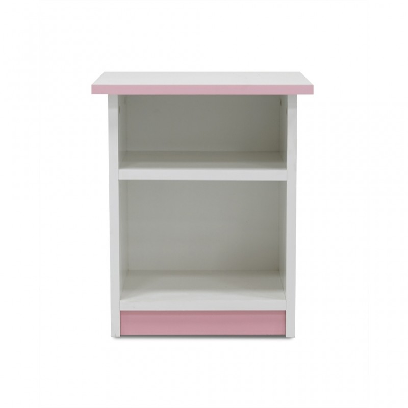 Alpha Night Table MDF White & Pink