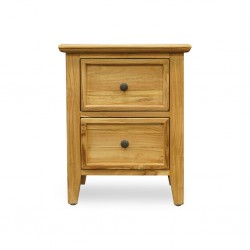 Adonis Nightstand W/2 Drawers In Teak