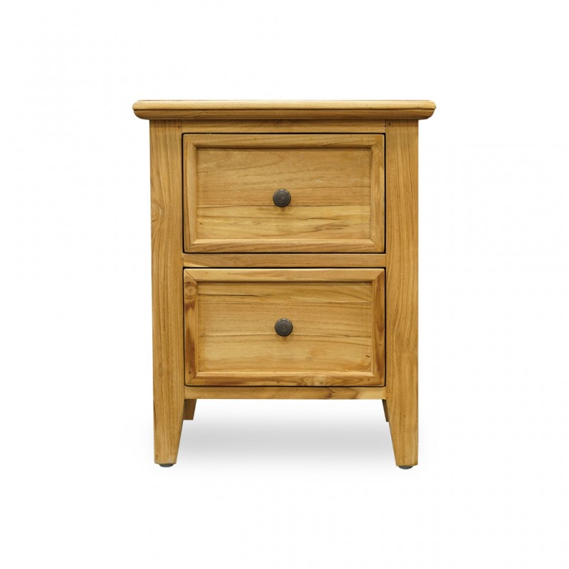 Adonis Nightstand W/2 Drawers In Teak