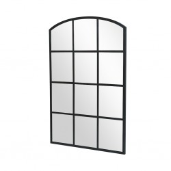 Wall Mirror Window W80xD2xH120 cm Metal - Black Finish JC-MN6207