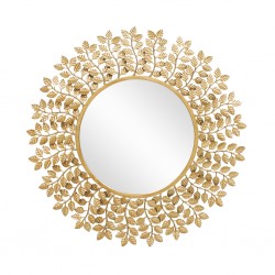 Wall Mirror Round Diameter 90 cm Metal - Gold Finish JC-MN6201