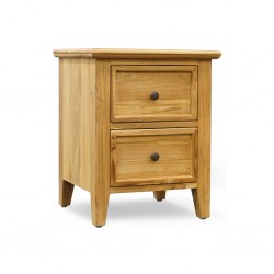 Adonis Nightstand W/2 Drawers In Teak