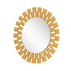 Wall Mirror Round Diameter 90 cm MDF - Gold Finish JC-MN6212