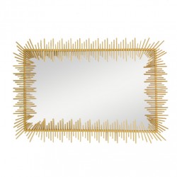 Wall Mirror Rectangle L80xW120xD2 cm Metal - Gold Finish JC-MN6204