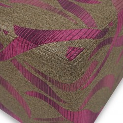 Picasso Ottoman in Pattern Purple Fabric