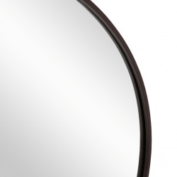 Wall Mirror in Metal Silver Finish Diameter 90 cm JC-MN309