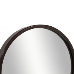 Wall Mirror in Metal Silver Finish Diameter 30 cm JC-MN311