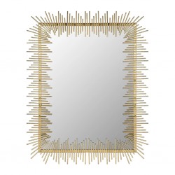 Wall Mirror in Metal Silver Finish L80xW120 cm JC-MN304
