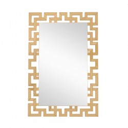 Wall Mirror in MDF Brown Silver Finish W80xH120 cm JC-MN305