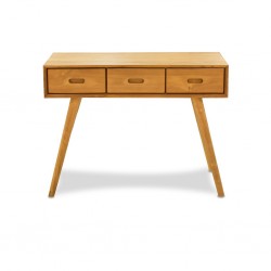 Ingrid Console Table With 3 Drawers In Teak