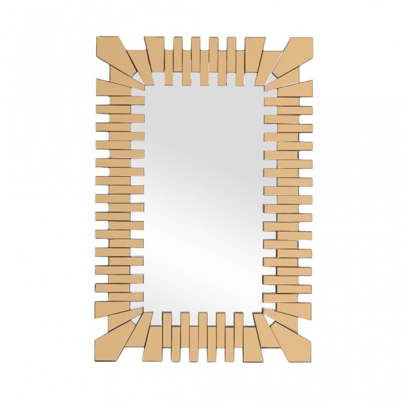 Wall Mirror  W80xD3xH120x cm MDF - Rose Gold Finish JV-MN6209