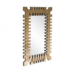 Wall Mirror  W80xD3xH120x cm MDF - Rose Gold Finish JV-MN6209