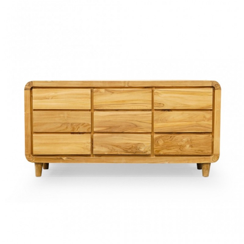 Ara Sideboard In Teak With 9 Drawers Ara Sideboard In Teak With 9 Drawers
