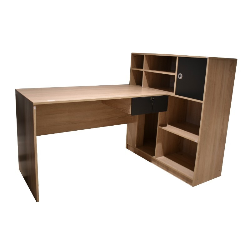 Forma Office Table Grey Oak/Black