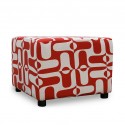 Picasso Ottoman Pattern Red Fabric