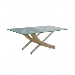 Sofia Coffee Table Metal/MDF & Glass Top