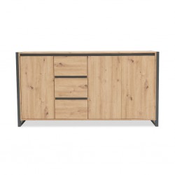 Denver Sideboard 3 Doors & 3 Drawers Artisan Oak/Anthracite Color