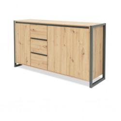 Denver Sideboard 3 Doors & 3 Drawers Artisan Oak/Anthracite Color