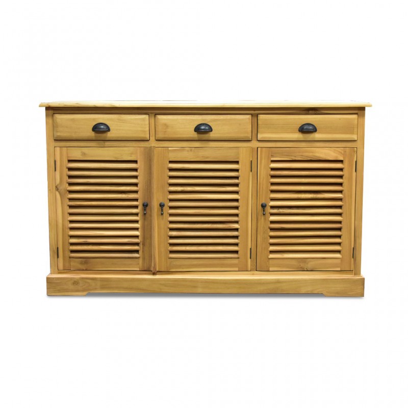 Elena Buffet Sideboard 3 Doors In Teak Elena Buffet Sideboard 3 Doors In Teak