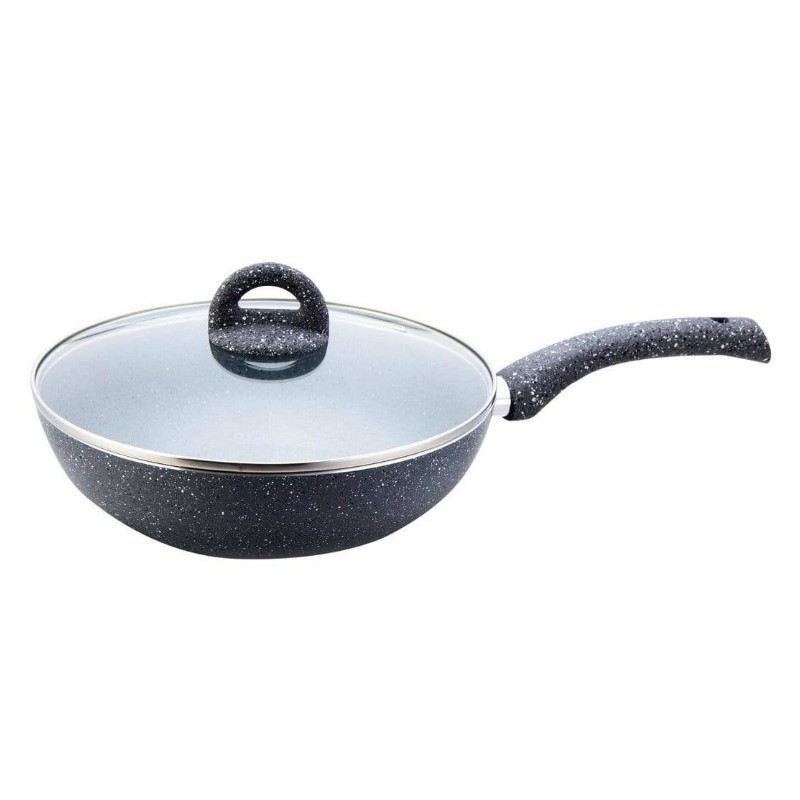 Wonderchef WON315 26cm 2YW Granite Wok W/Lid