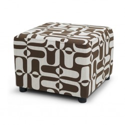 Picasso Ottoman Pattern Brown Fabric