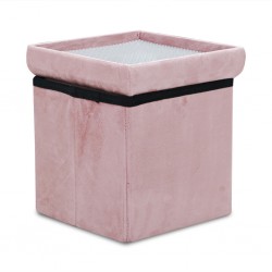 Foldable storage Pouff rose