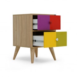 Savannah Nightstand Sonoma & Mixed Colors