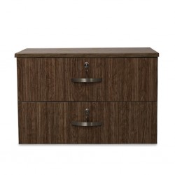 Stockholm 2 Drawers Storage Unit Brown Wood MDF