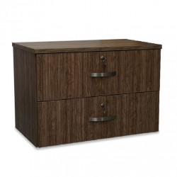 Stockholm 2 Drawers Storage Unit Brown Wood MDF