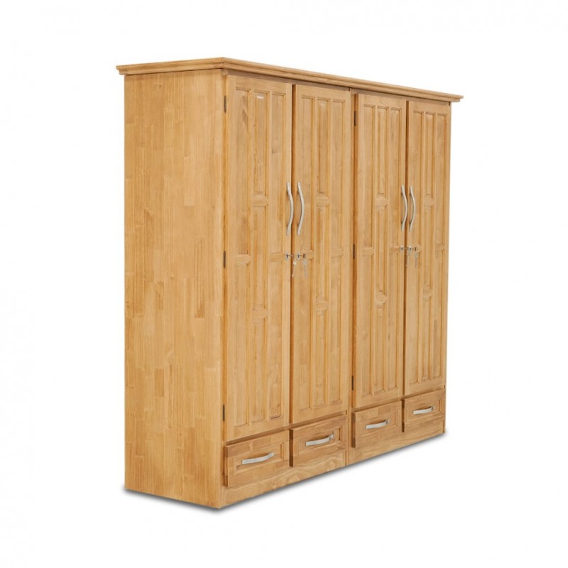 Aetna Wardrobe 4 Doors Pine Wood