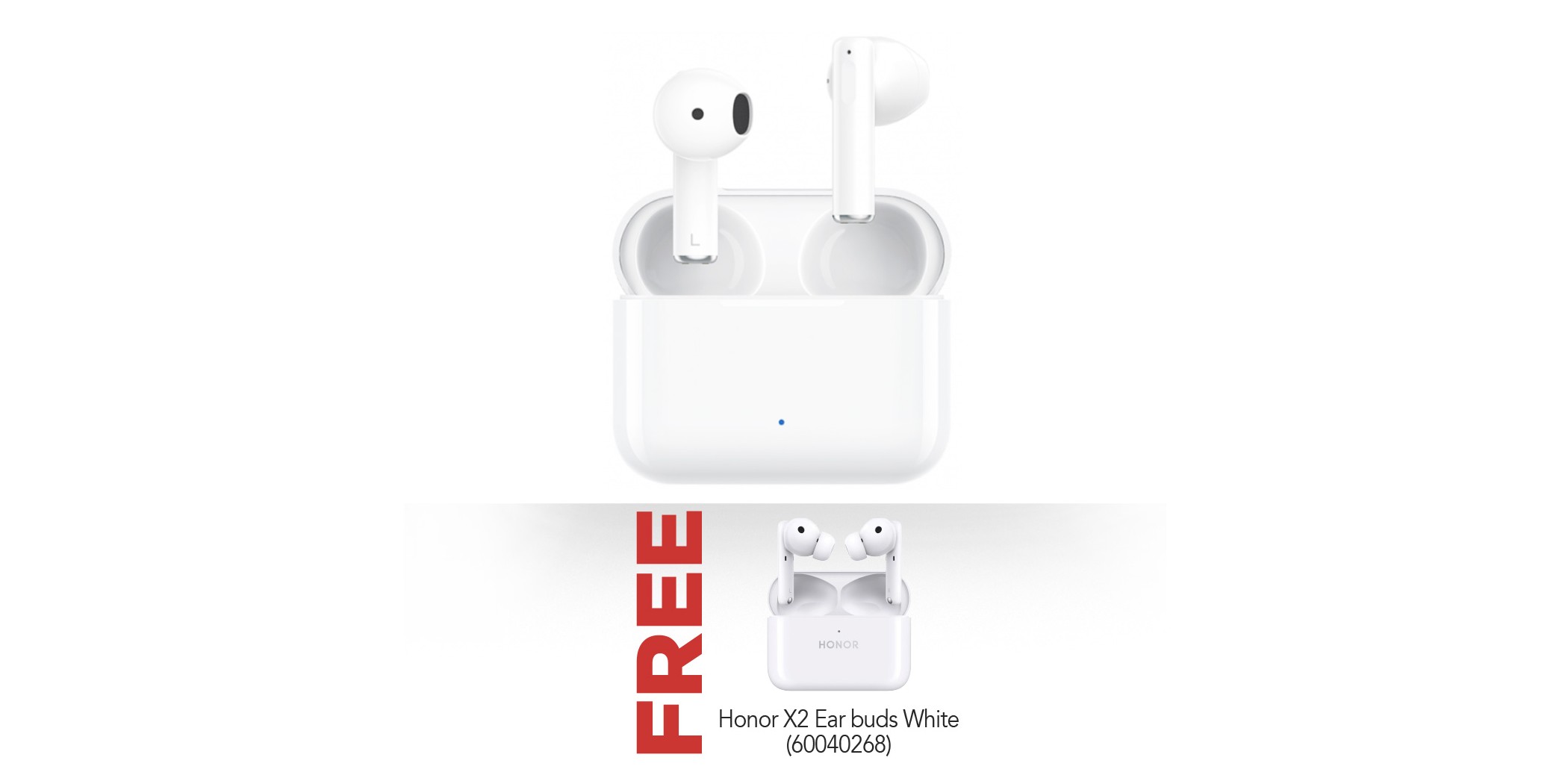 Honor Choice Earbuds X 2 (ALD-00) & Free Honor X2 Ear Buds White