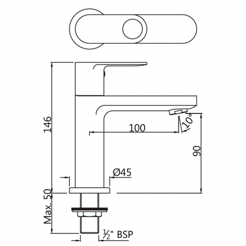 Jaquar Ornamix Prime Pillar Cock Tap ORPCHR10001PM