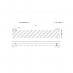 Continental Glass Shelf 600mm Long ACN-CHR-1171N