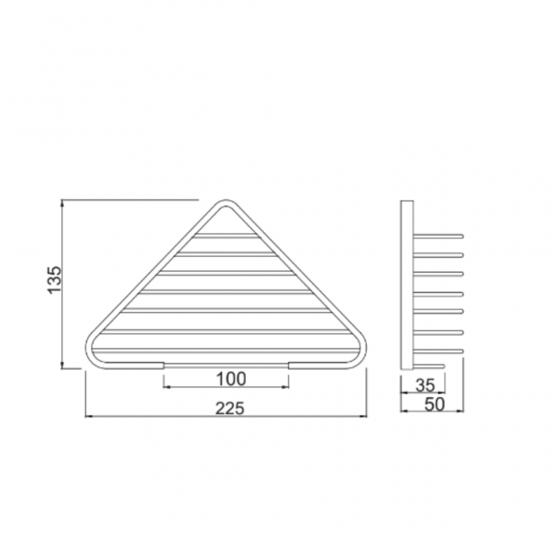 Jaquar Continental Corner Shower Basket ACNCHR1175N