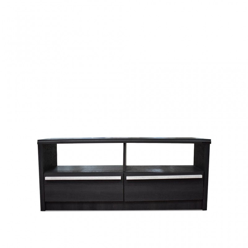 Clio Low TV Cabinet Melamine Ebony Oak