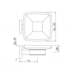 Kubix Soap Dish Holder AKP-CHR-35731P