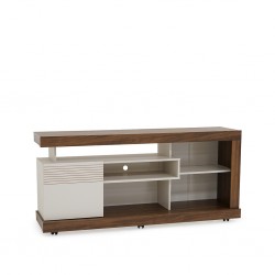 Gramado Low TV Cabinet Off White/Walnut PB