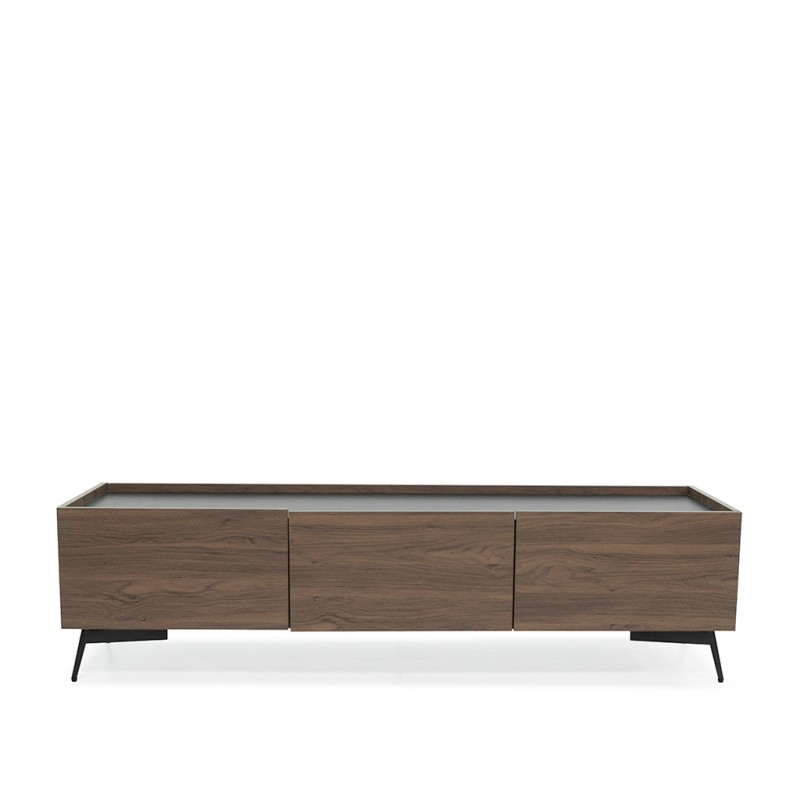 Lefty Low TV Cabinet Matt Black Epoxy/Walnut/Black Lefty Low TV Cabinet Matt Black Epoxy/Walnut/Black