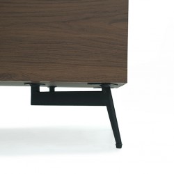 Lefty Low TV Cabinet Matt Black Epoxy/Walnut/Black