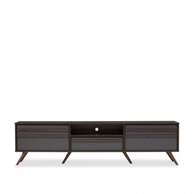 Blackburn Low TV Cabinet Columbia/Dark Grey Color