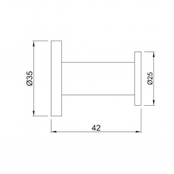 Continental Single Robe Hook ACN-CHR-1191N