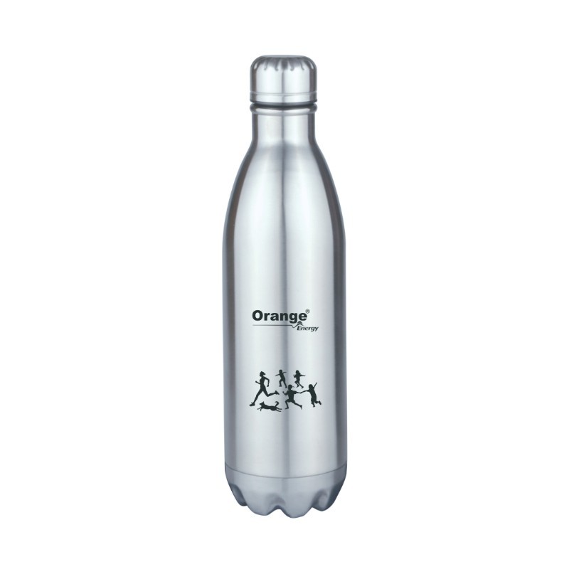 Orange Aqua 350ml Silver Hot & Cold Flask