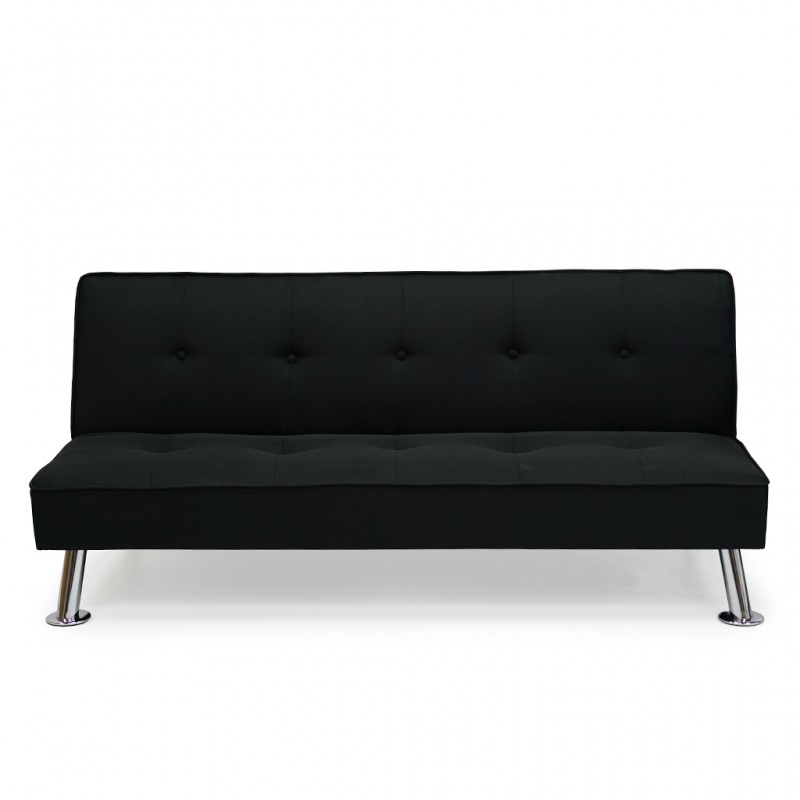 Aspen Sofa Bed Black Linen Fabric
