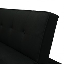 Aspen Sofa Bed Black Linen Fabric